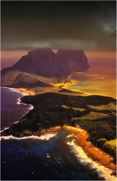 Framed Print : Aerial view of Lord Howe Island