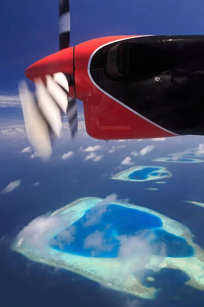 Aerial view Maldives Atoll