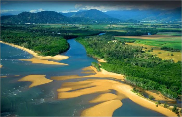 Framed Print : Aerial view near Cairns, North Queensland, Australia