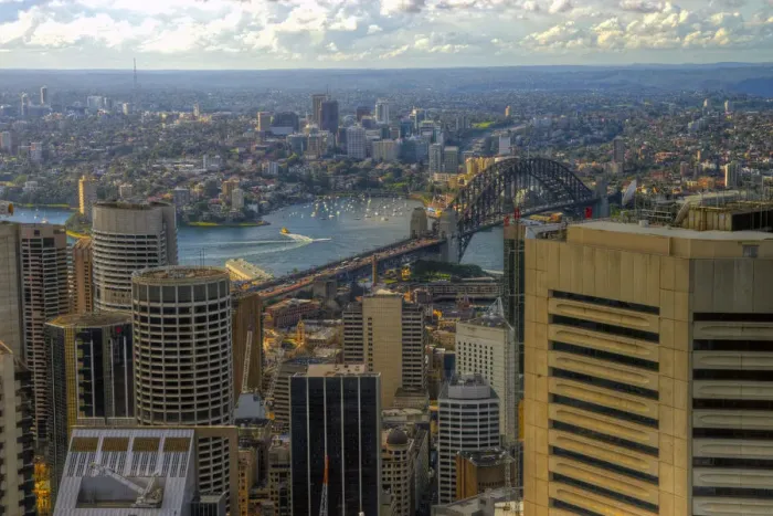 Framed Print : Aerial view of North Sydney and Lavender Bay Framed Print : Aerial view of North Sydney and Lavender Bay