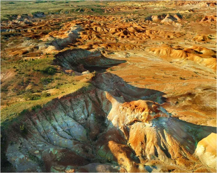 Framed Print : An aerial view of the Painted Hills, outback South Australia Framed Print : An aerial view of the Painted Hills, outback South Australia