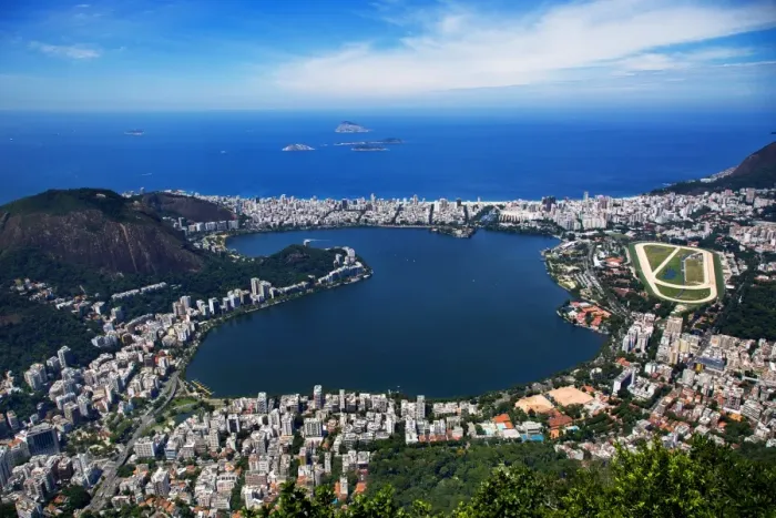 Framed Print : Aerial View of Rio de Janeiro From Sugarloaf Mountain, Brazil, South America