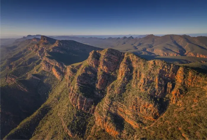 Framed Print : An aerial view of the southern Flinders Ranges near Wilpena, South Australia Framed Print : An aerial view of the southern Flinders Ranges near Wilpena, South Australia