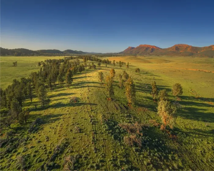 Framed Print : An aerial view of the southern Flinders Ranges near Wilpena, South Australia