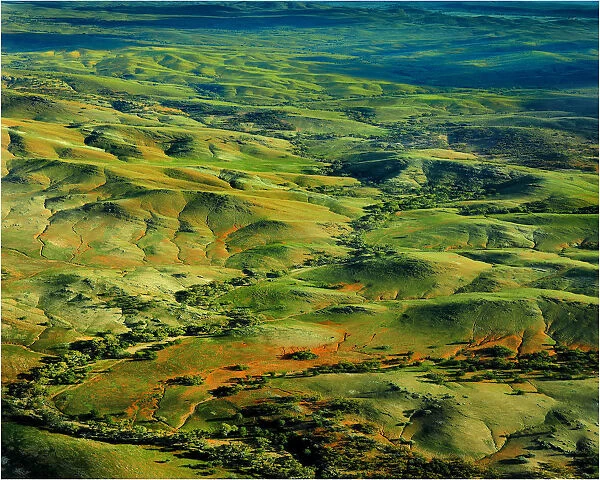 Aerial view of the Southern Flinders Ranges in South Australia