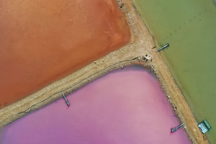 Framed Print : Aerial view over the stunning colourful lake at Hutt lagoon. Port Gregory, Western Australia Framed Print : Aerial view over the stunning colourful lake at Hutt lagoon. Port Gregory, Western Australia
