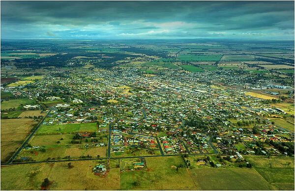 Aerial view of Temora, New South Wales, Australia