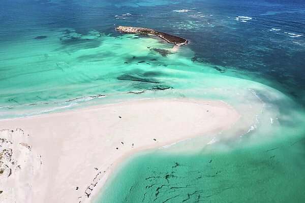 Aerial view of Wedge island and coastline, Western Australia