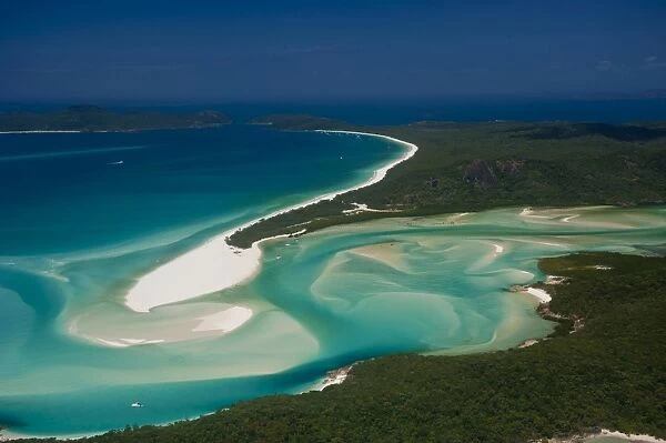 Aerial view of Whitehaven in the Whitsunday Islands, Queensland, Australia