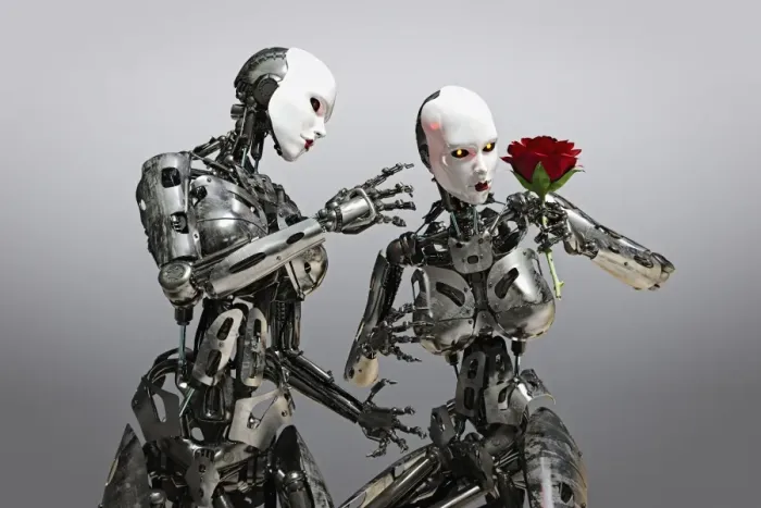 Framed Print : affection, android, blooming, color image, concept, copy space, curiosity, cut out