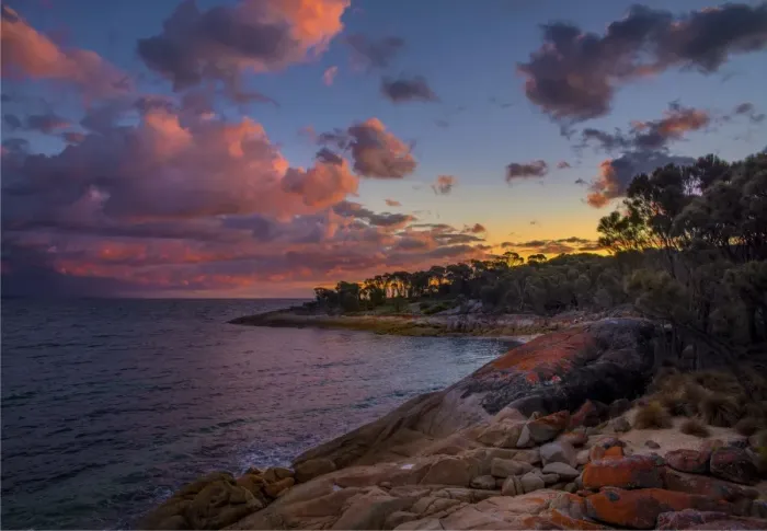Framed Print : Afternoon light and approaching dusk at Trousers point, Flinders Island, Bass Strait, Tasmania, Australia Framed Print : Afternoon light and approaching dusk at Trousers point, Flinders Island, Bass Strait, Tasmania, Australia