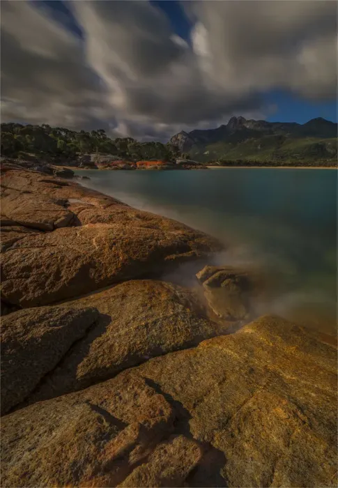 Framed Print : Afternoon light and approaching dusk at Trousers point, Flinders Island, Bass Strait, Tasmania, Australia Framed Print : Afternoon light and approaching dusk at Trousers point, Flinders Island, Bass Strait, Tasmania, Australia
