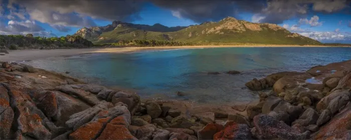 Framed Print : Afternoon light and approaching dusk at Trousers point, Flinders Island, Bass Strait, Tasmania, Australia Framed Print : Afternoon light and approaching dusk at Trousers point, Flinders Island, Bass Strait, Tasmania, Australia