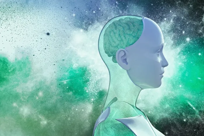 Framed Print : ai, anatomy, ar, artificial intelligence, augmented reality, brain, close up, color image