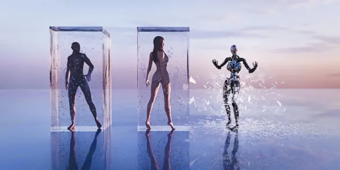 Framed Print : ai, android, artificial intelligence, box, breaking, breaking free, cage, captivity Framed Print : ai, android, artificial intelligence, box, breaking, breaking free, cage, captivity