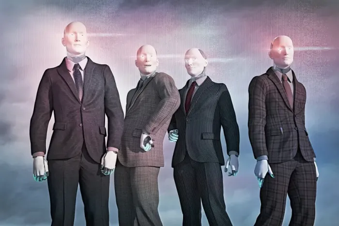 Framed Print : ai, android, artificial intelligence, augmented reality, bionic, business, businessman