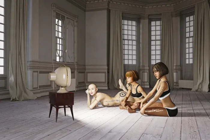 Framed Print : ai, android, artificial intelligence, augmented reality, barefoot, beauty, bionic