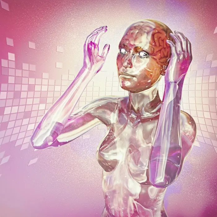 Framed Print : ai, anxiety, ar, artificial intelligence, augmented reality, brain, cautious, close up Framed Print : ai, anxiety, ar, artificial intelligence, augmented reality, brain, cautious, close up
