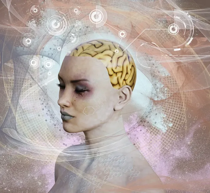 Framed Print : ai, ar, artificial, artificial intelligence, atom, augmented reality, beauty, brain