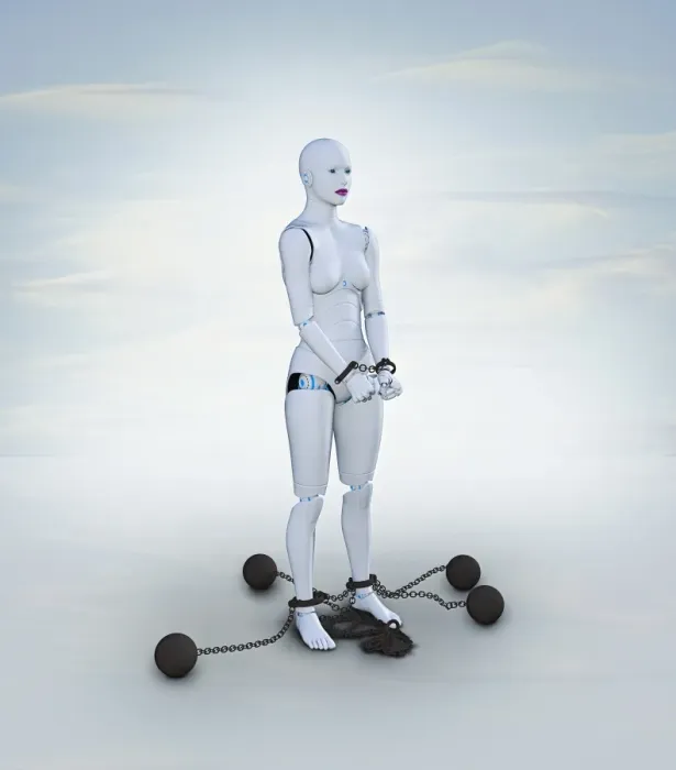 Framed Print : ai, ar, artificial intelligence, augmented reality, ball and chain, beauty, bondage