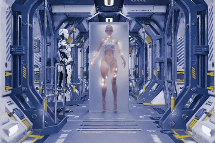 Framed Print : ai, ar, artificial intelligence, augmented reality, cold, color image, concept, confinement