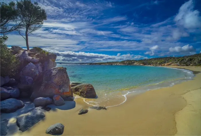 Framed Print : All-ports beach on the Western coastline of Flinders Island, Bass Strait, Tasmania Framed Print : All-ports beach on the Western coastline of Flinders Island, Bass Strait, Tasmania