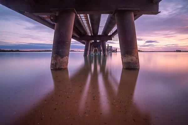 The aluminium pipes line station in the sea of Gove Peninsula, Australia