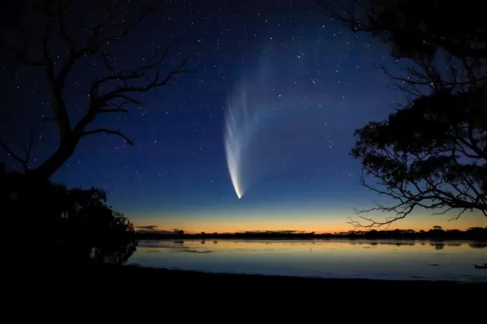 Framed Print : amazing, Australia, Australian, comet, Getty Images, long exposure, McNaughts Comet