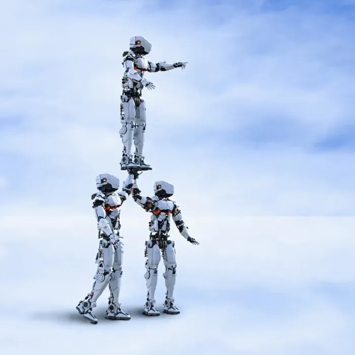 Framed Print : android, ar, augmented reality, balance, carrying, cloud, colleague, color image