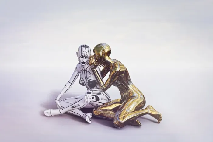 Framed Print : android, beauty, color image, concept, copy space, cyborg, digital native, droid