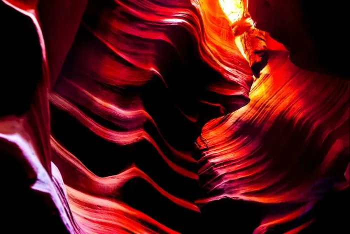 Framed Print : Antelope Canyon ceiling