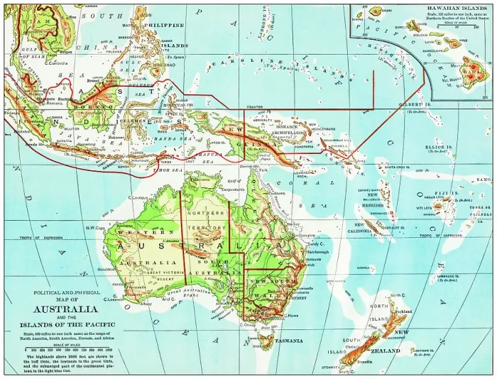 Framed Print : Antique map of Australia (1898) Framed Print : Antique map of Australia (1898)
