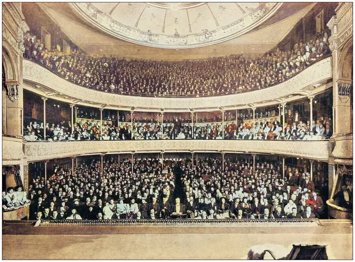Framed Print : Antique photograph of the British Empire: Saturday night in the Princess's Theatre, Melbourne Framed Print : Antique photograph of the British Empire: Saturday night in the Princess's Theatre, Melbourne