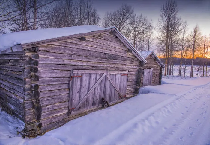 Framed Print : Approaching Dusk in winter at Lassbyn, Lapland, Sweden