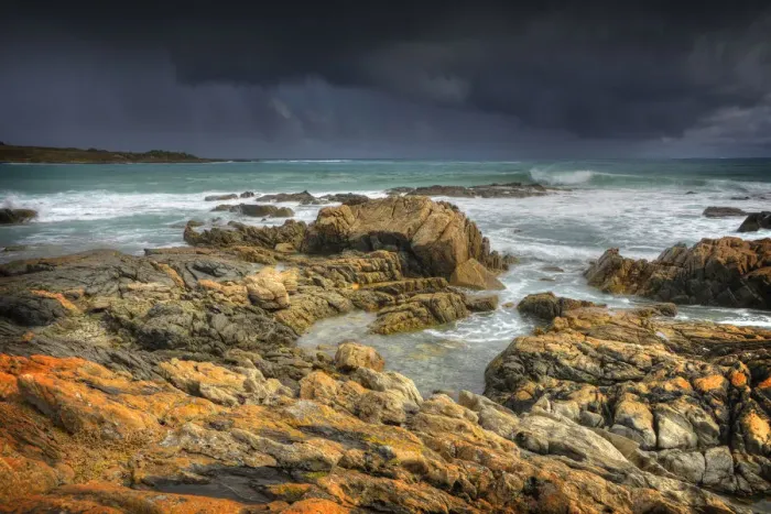 Framed Print : Approaching Storm Victoria cove King Island Framed Print : Approaching Storm Victoria cove King Island