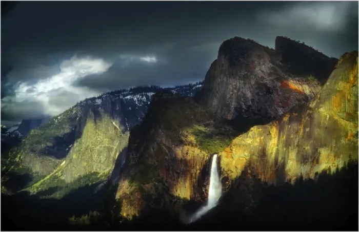 Framed Print : Approaching Storm, Yosemite national park, California
