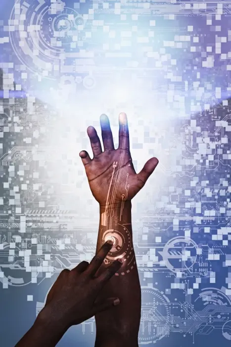 Framed Print : ar, arm, augmented body, augmented reality, circuit, close up, color image, concept Framed Print : ar, arm, augmented body, augmented reality, circuit, close up, color image, concept