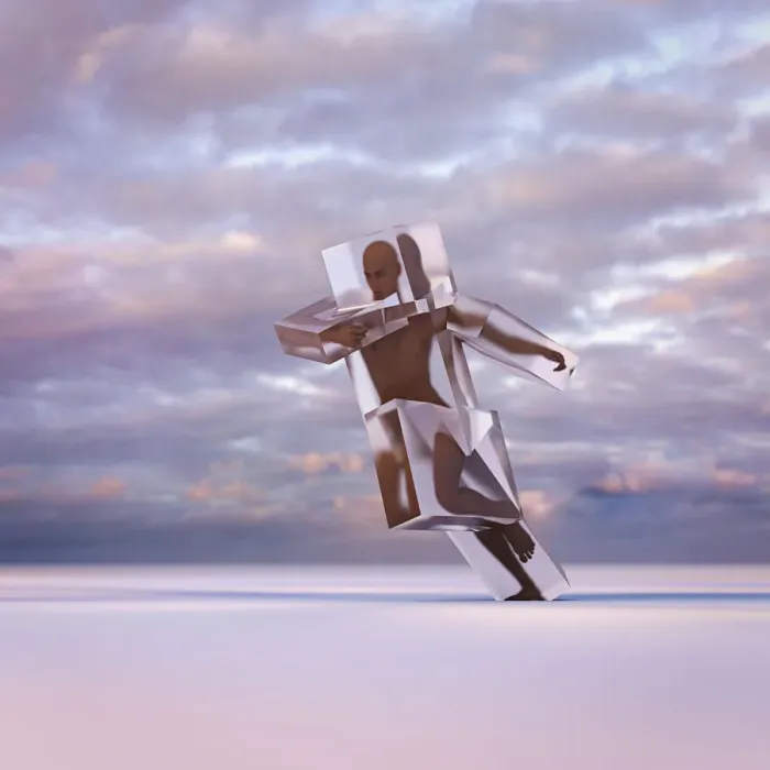 Framed Print : ar, augmented reality, balance, bald, cloud, cold, color image, concept, confinement