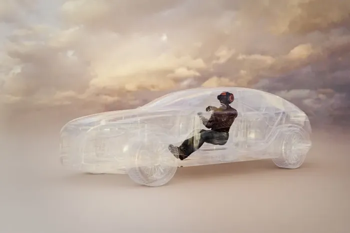 Framed Print : ar, augmented reality, car, cloud, color image, concept, copy space, cyberspace, day
