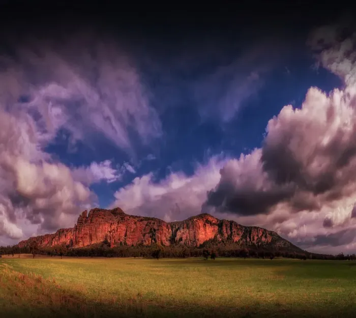 Framed Print : Arapiles escarpment in rural Western Victoria, Australia