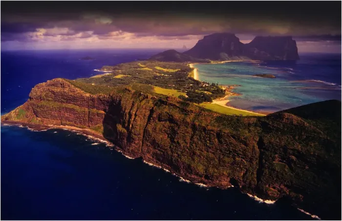 Framed Print : Arial view of Lord Howe Island