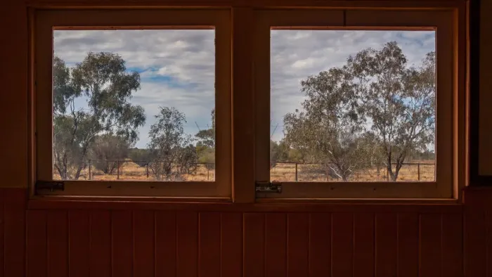 Framed Print : An arid landscape framed by train windows Framed Print : An arid landscape framed by train windows