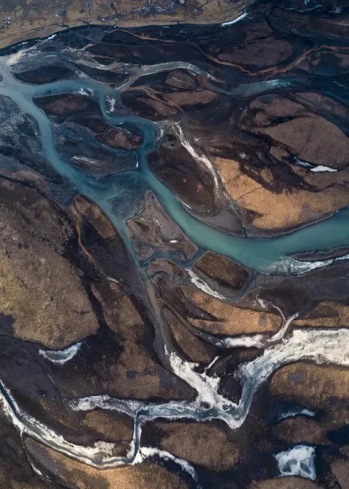 Framed Print : The art of nature from above, Iceland