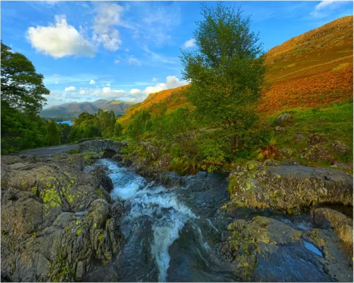 Framed Print : Ashness Bridge Derwent Water Lake district England Framed Print : Ashness Bridge Derwent Water Lake district England