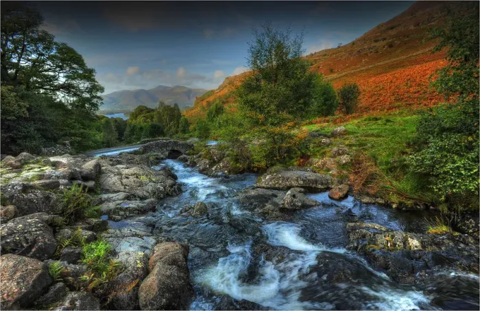 Framed Print : Ashness Bridge Derwent Water Lake district England Framed Print : Ashness Bridge Derwent Water Lake district England