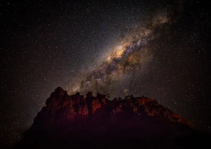 Framed Print : Astro Photography of the Milky Way above Glen Helen Gorge, West MacDonnell National Park