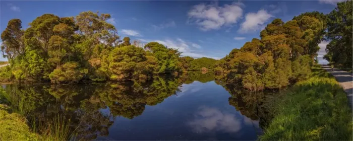 Framed Print : Attrills lagoon with reflections, King Island, Bass Strait, Tasmania Framed Print : Attrills lagoon with reflections, King Island, Bass Strait, Tasmania