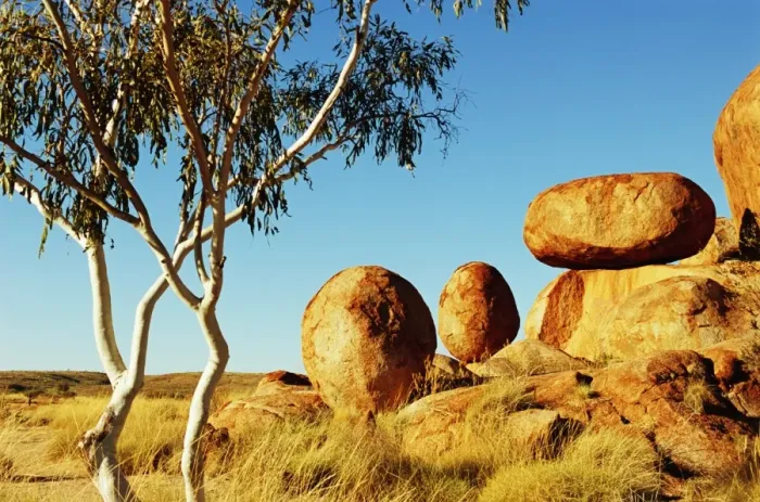 Framed Print : Australia, Northern Territory, Devils Marbles rock formation Framed Print : Australia, Northern Territory, Devils Marbles rock formation