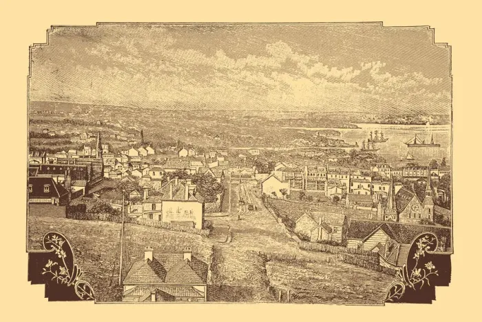Framed Print : Australia: Port of Sydney in 19th century Framed Print : Australia: Port of Sydney in 19th century