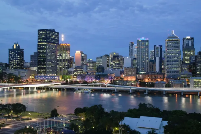 Framed Print : Australia, Queensland, Brisbane, City Skyline Framed Print : Australia, Queensland, Brisbane, City Skyline